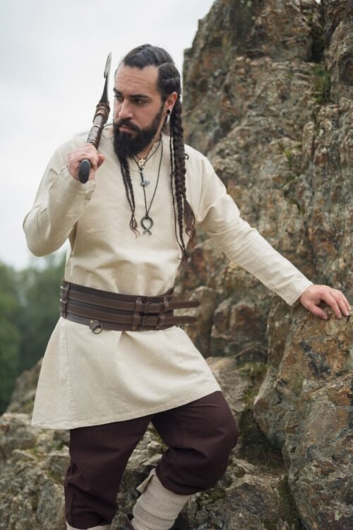 Tunica vichinga in lino "Ragnar"
