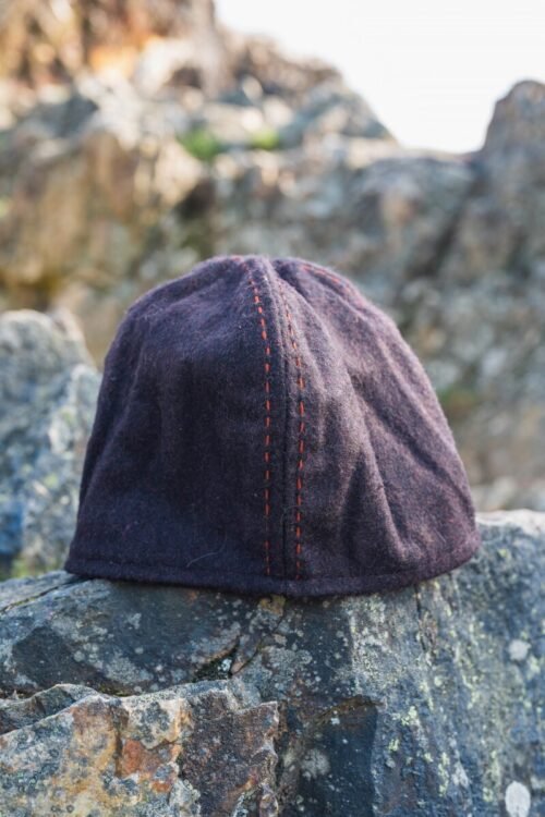 Cuffia vichinga in lana 'Sjard' verde S/M - 54/56